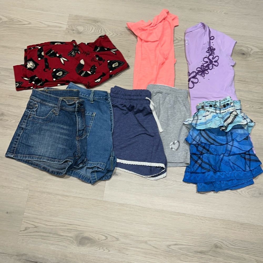 Girls Various “LOT” Shorts and Shirts size 10 Justice, Circo, Shorts Various 7-8